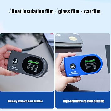Double Mode Tint Meter with 940nm 1400nm Wavelengths Detection Tint Meter for Automotive Glass Film Evaluations Professional Solar Film Analyzers