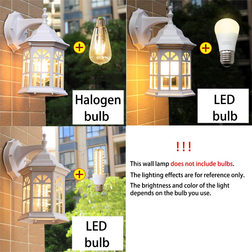 lampa wisząca, Kinkiet zewnętrzny w stylu vintage, obudowa aluminiowa ze szkłem, odporny na wilgoć, do stosowania zewnątrz, drzwiach wejściowych, podwórku, garażu, patio, balkonie