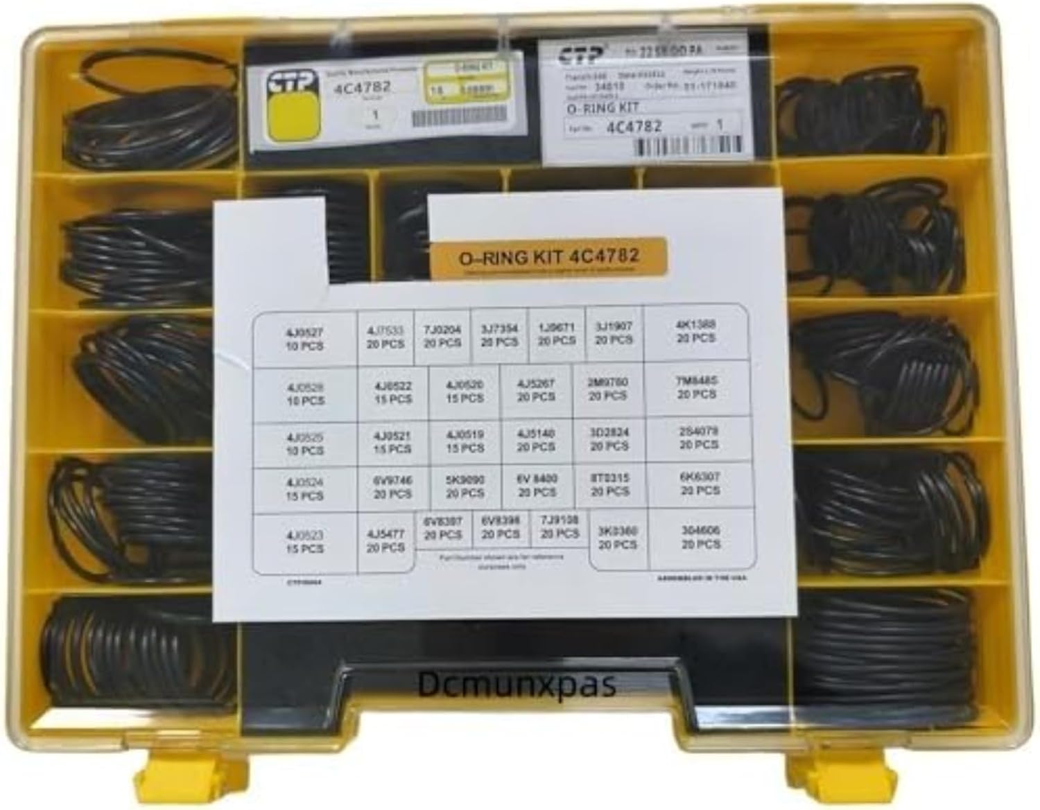 580PCS 4C-4782 270-1528 Seal O-Ring Kit Fits for Caterpillar SAE STOR ORFS 61 62 Nitrile 90, Hydraulic Hose Fitting Orings