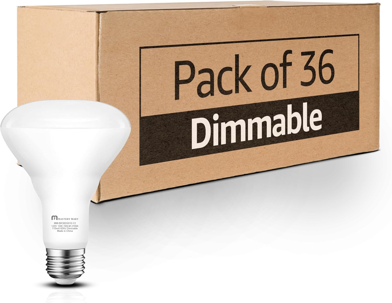 36 Pack BR30 LED Bulbs, 65W Equivalent, 5000K Daylight, 700 Lumens, Flicker-Free, Recessed Can Light Bulbs, Dimmable Flood Lights for Home, Kitchen Long Lasting & Energy Efficient, E26 Base, UL Liste