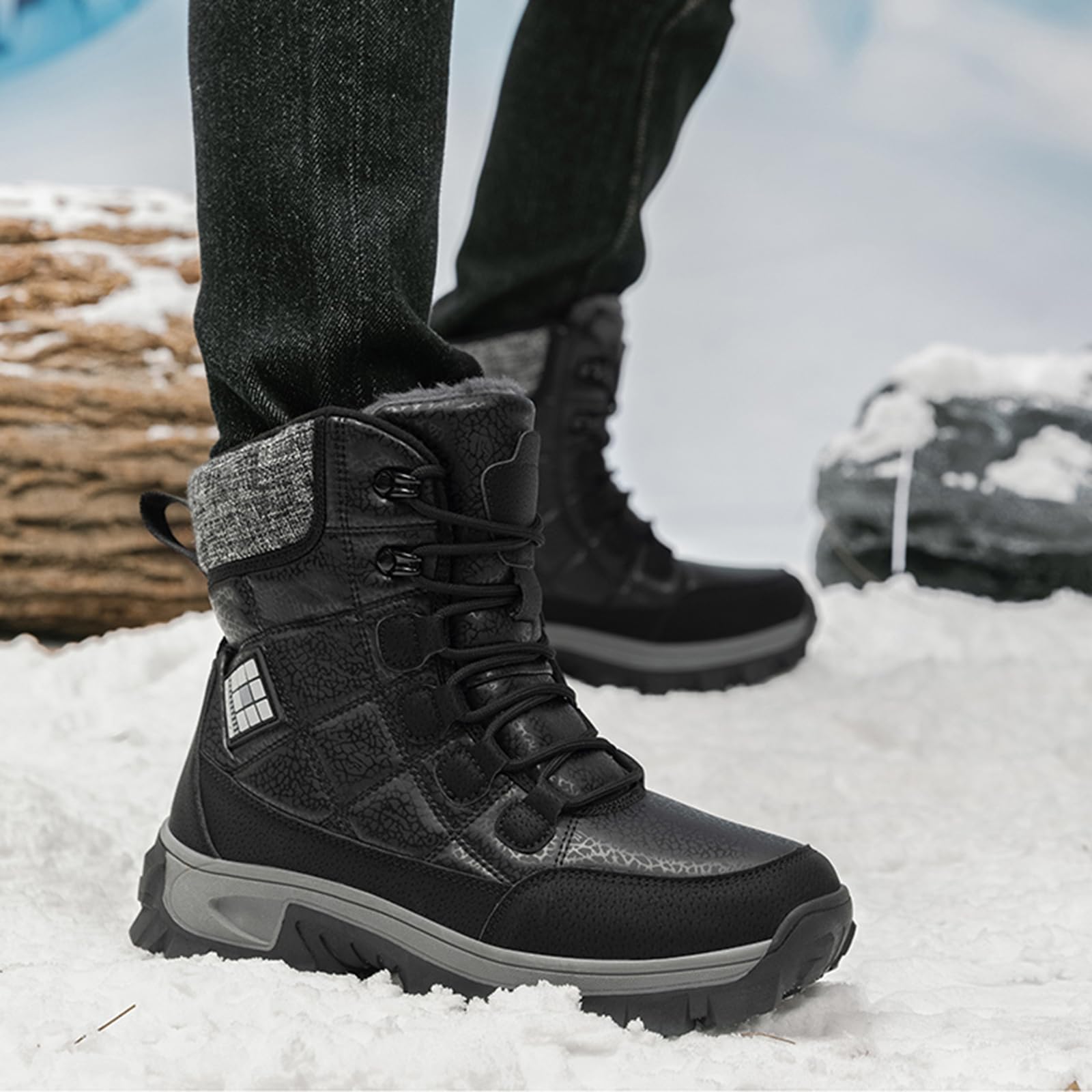 Onewus Męskie i damskie buty outdoorowe, izolowane buty zimowe, wysokowydajne buty trekkingowe
