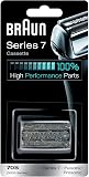 Braun Series 7 Cabezal de Recambio 70S ORIGINAL para Afeitadora Eléctrica Hombre, Compatible con las Máquinas de Afeitar Series 7, Fabricado en Alemania, Plata - 1