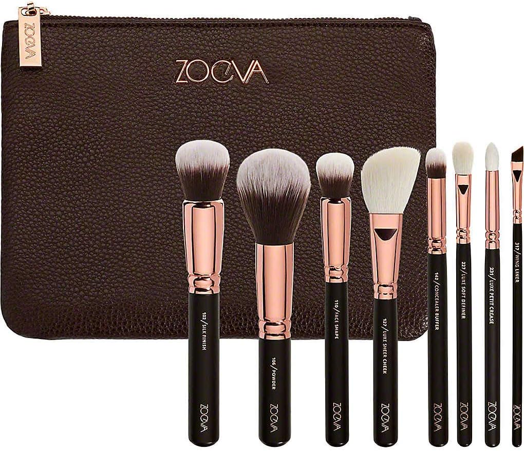 Zoeva Vegan Prime Cosmetic Brush Set 104 Buffer, 106 Powder, 110 Face Shape, 128 Cream Cheek, 142 Concealer Buffer, 223 Petit Eye Blender +226 S
