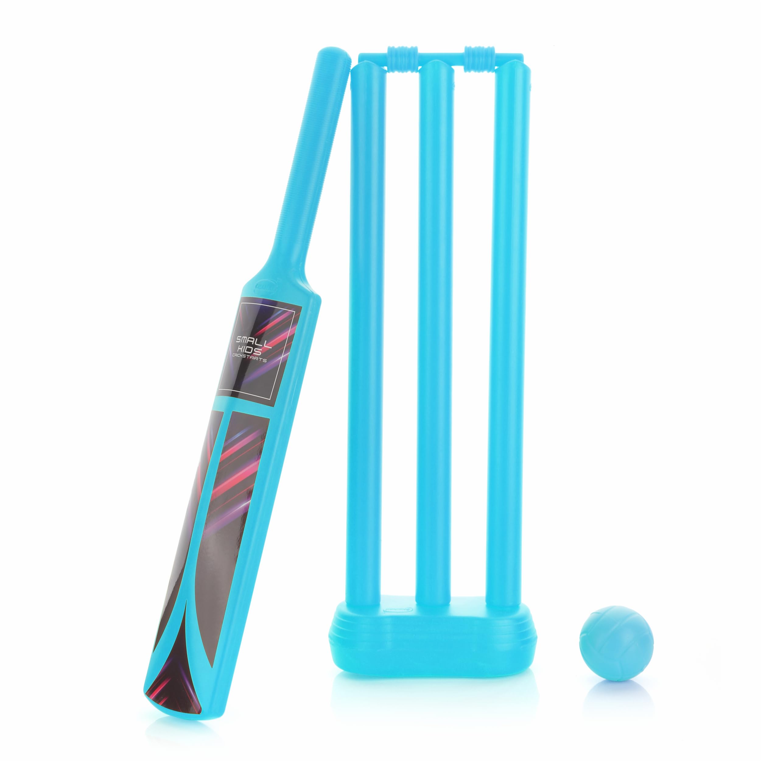 Chanak Plastic Cricket Kit, Complete Cricket Set with 1 Cricket Bat, 1 Plastic Ball, Bails & 3 Stumps Wicket Set with Stand for Indoor & Outdoor, Cricket Kit Set for Kids 5+ (Blue)-picture-21