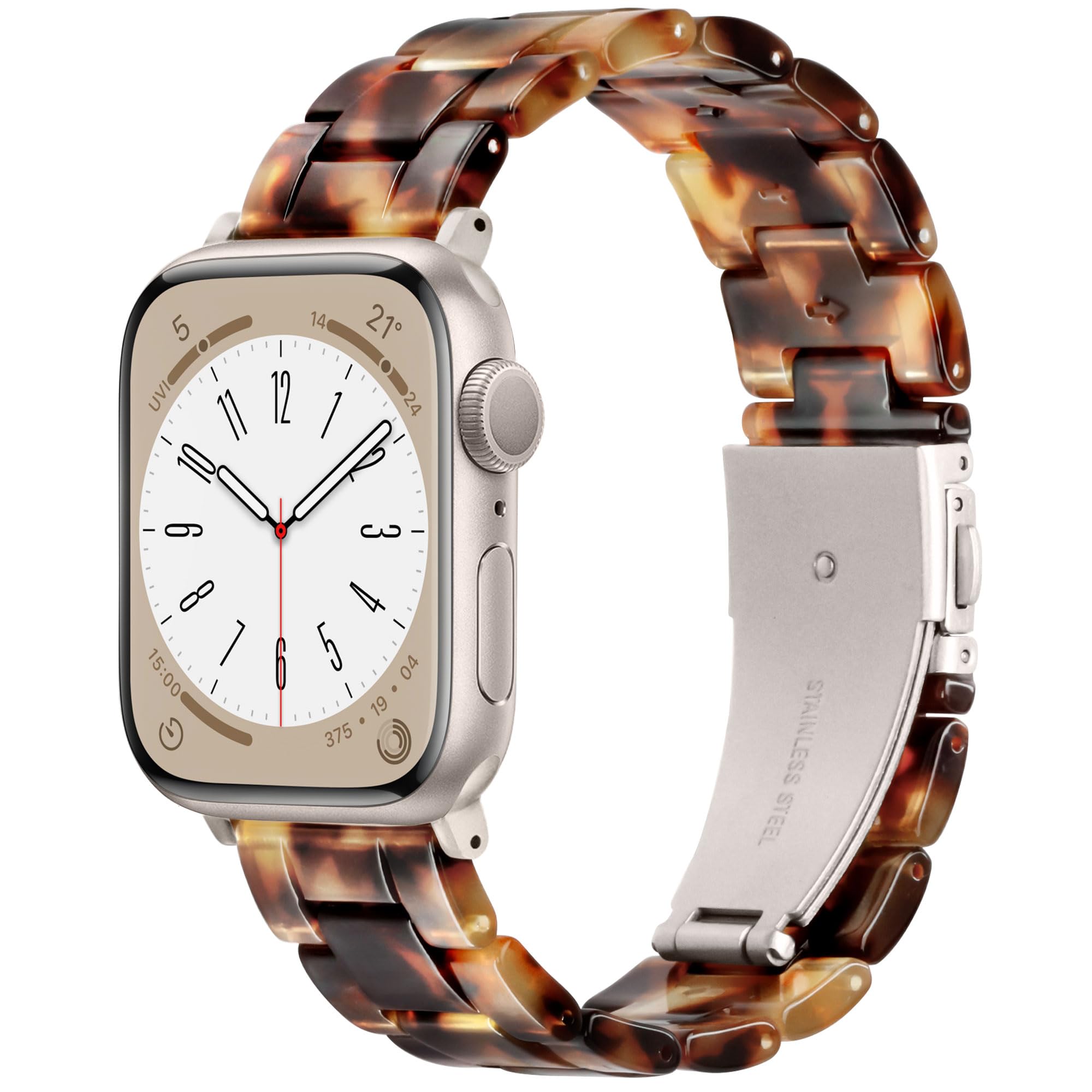 Melyis Resin Band for Apple Watch Bands 42mm 41mm 40mm 38mm, fit Apple Watch Bands for Women 40mm, iWatch Bands for Women, Strap for Apple Watch