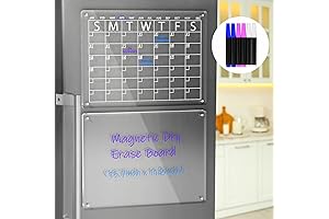 AITEE Clear Acrylic Dry Erase Calendar for Refrigerator: Plan & Organize!
