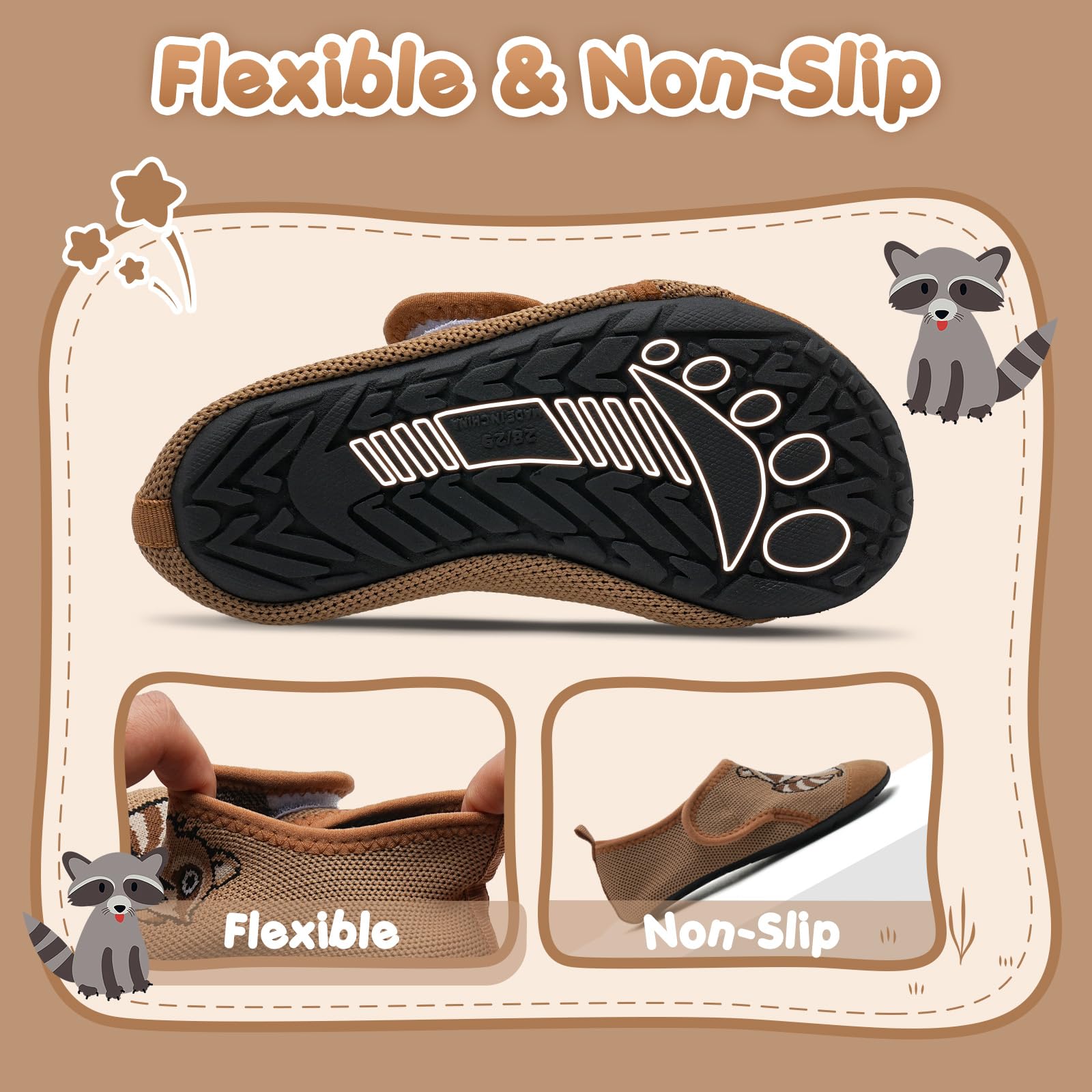 WateLves Pantofole per Bambini Unisex Scarpe a Magli Antiscivolo Ciabatte da Casa per danno la sensazione di camminare a piedi nudi Antiscivolo & Leggero