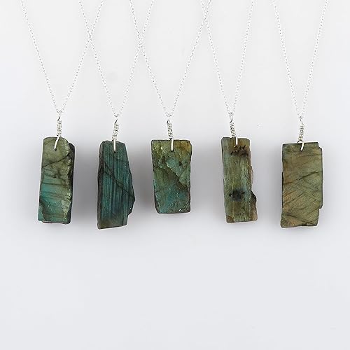 Miniatura 10 de Aura Gems Natural Raw Pietersite Crystals Pendant Necklace, Energy Healing Gemstone, Birthstone, Mother's Day Gift, Silver Plated Jewelry 18 inch,