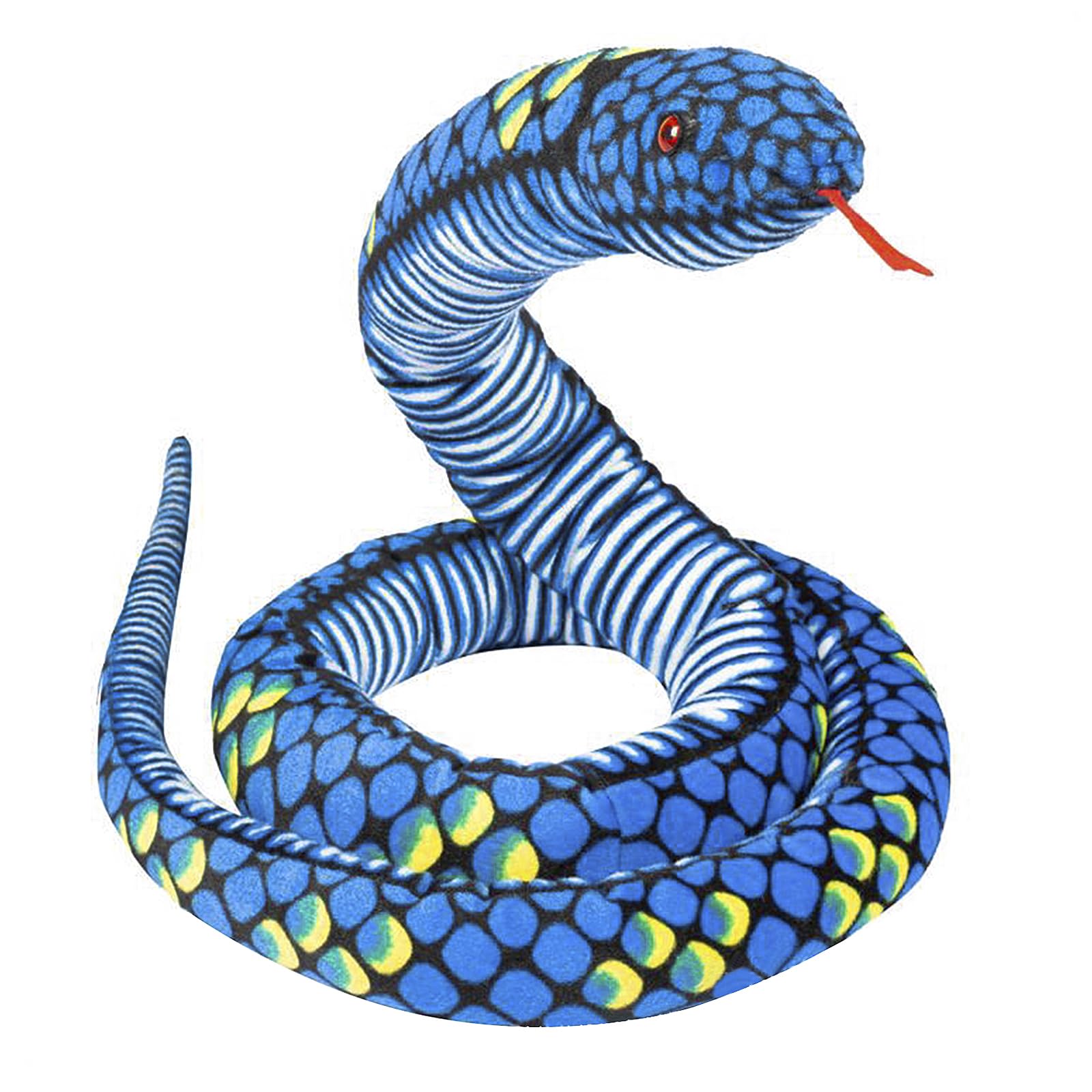 OhMill Jumbo 280cm Fake Python Snake Soft Doll Cuddly Plush Toy Sofa Bed Pillow Cushion Children Playtime Stuffed Animated Halloween Python Tricky Toys