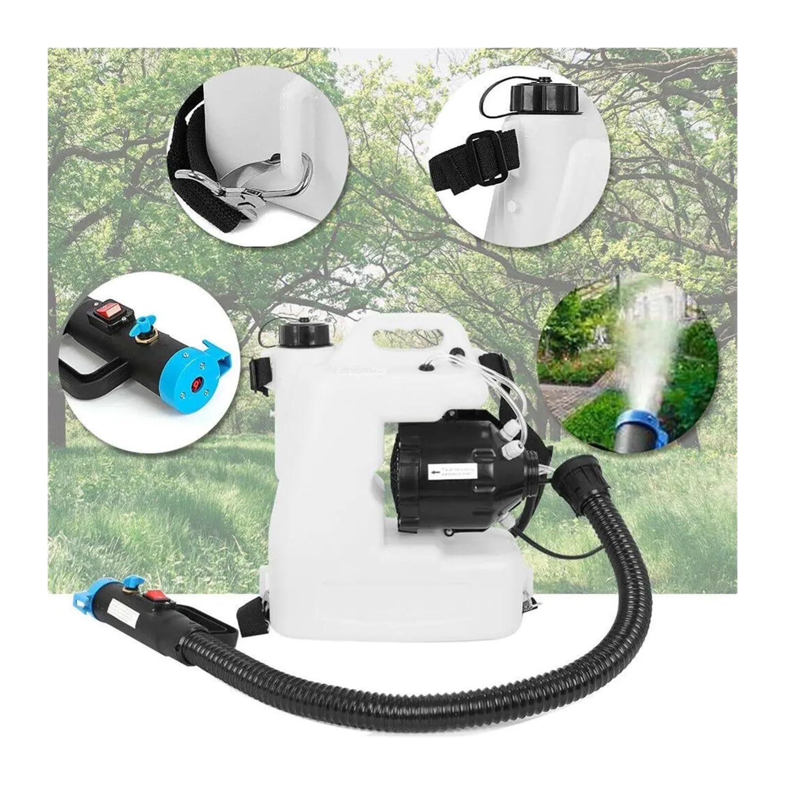 Przenośny 12L 1400W elektryczny plecakowy opryskiwacz ULV Fogger, maszyna do zamgławiania ULV Cold Fogger