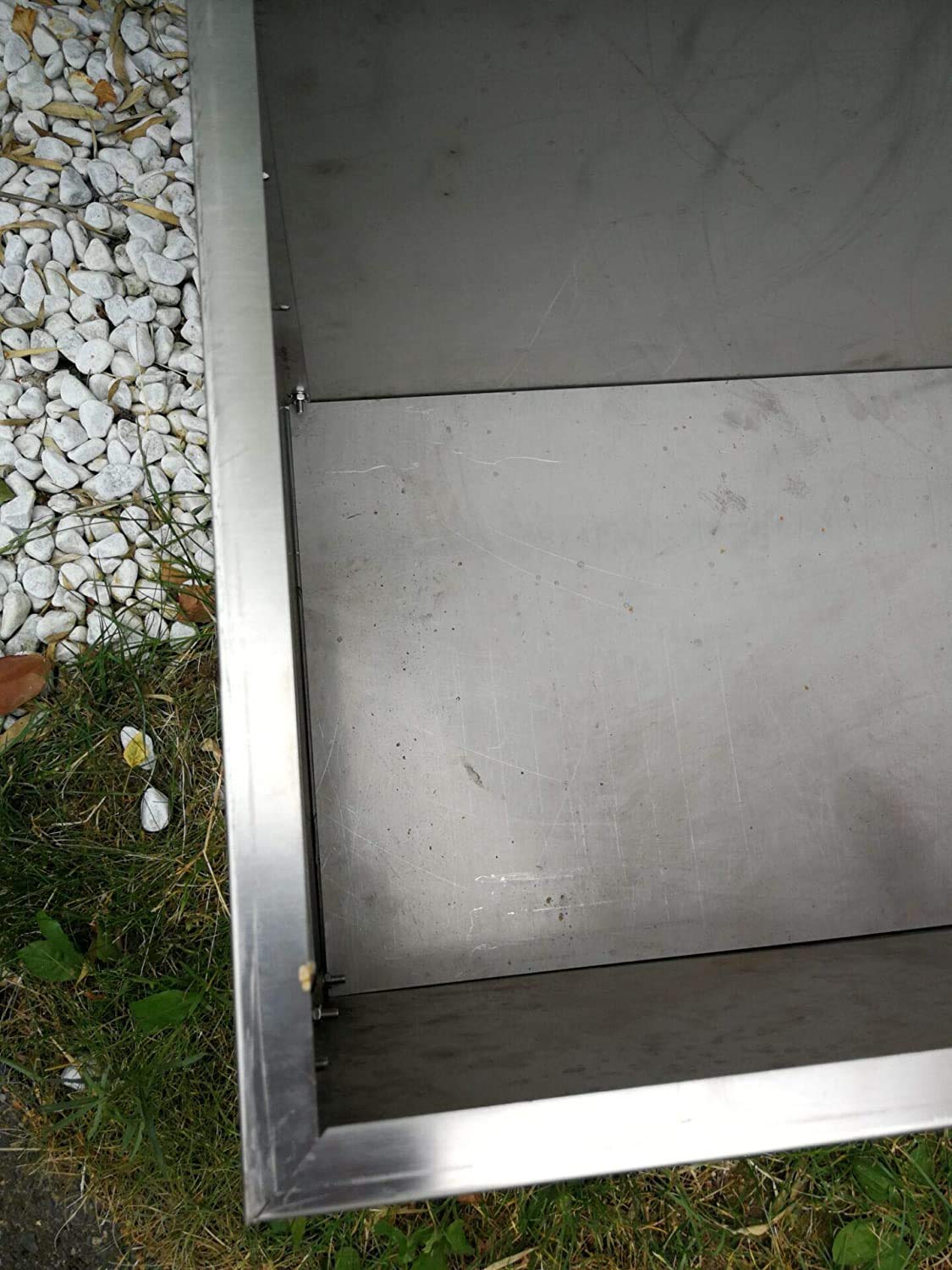 Zen Man Edelstahl Garten Pflanzschale Blumentopf Rostfreier Stahl No Rost Stainless Steel Garten Schale (031988-2S : 30 * 30 * 80cm)