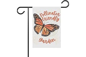 12" x 18" Handmade Butterfly Garden Flag - Pollinator Friendly Sign