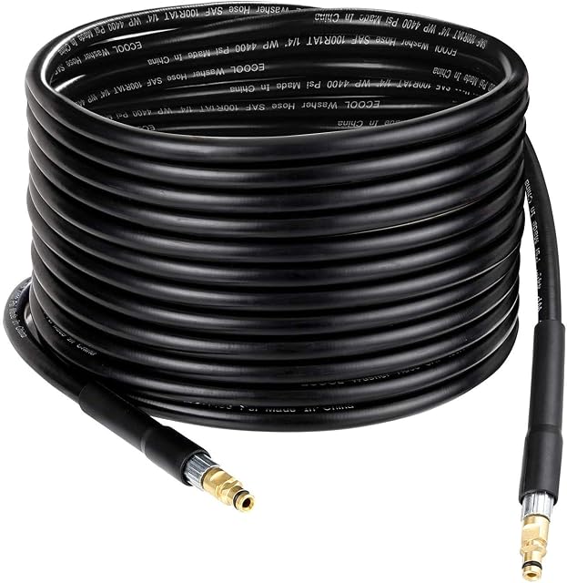 10M/32Ft High Pressure Replacement Hose Extension Pressure Washer Hose for Karcher Drain Cleaning kit Hose with M22 & C-Clip Type Fitting Quick Connector Hose for Karcher K2 K3 K4 K5 K6 K11