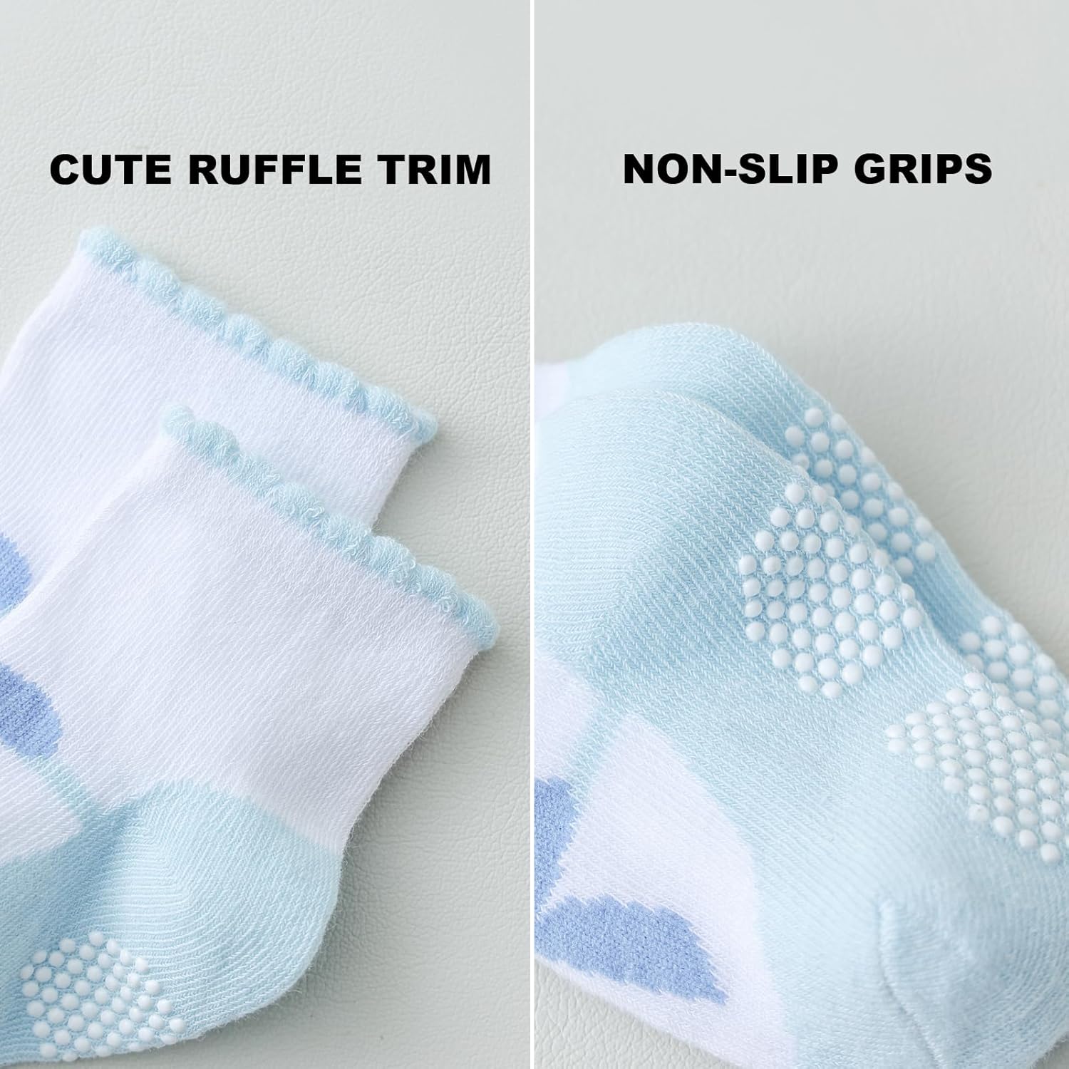 Step Up Style: Discover the Comfort of EPEIUS Non-Slip Baby Socks!