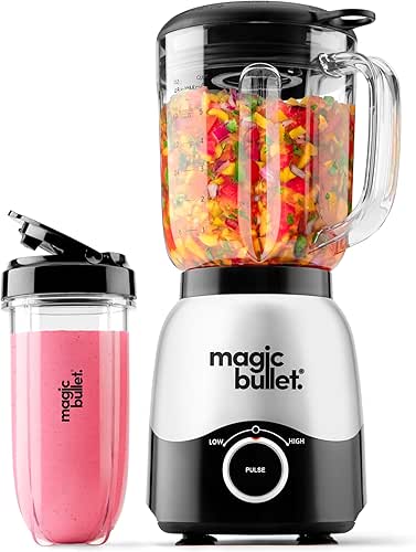 Magic Bullet® Combo Blender, 600W, 48oz Pitcher, 16oz Cup with