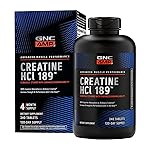 GNC AMP Creatine HCl 189 Pills, Clinically Proven Strength & Muscle Builder, Athletic Performance, Energy Production, Recovery Supplement, Fast Absorbing, Gluten Free Formula, 120 Servings