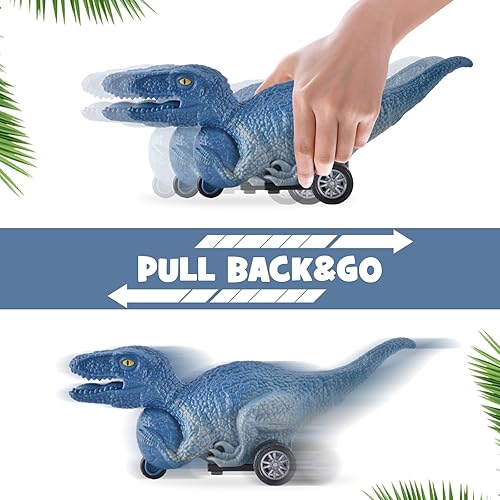 Miniatura 5 de Golray Juguetes de dinosaurio para niños de 3 a 5 años de edad, auto de dinosaurio, juguetes de lanzamiento, deformación, desmontaje, regalos de