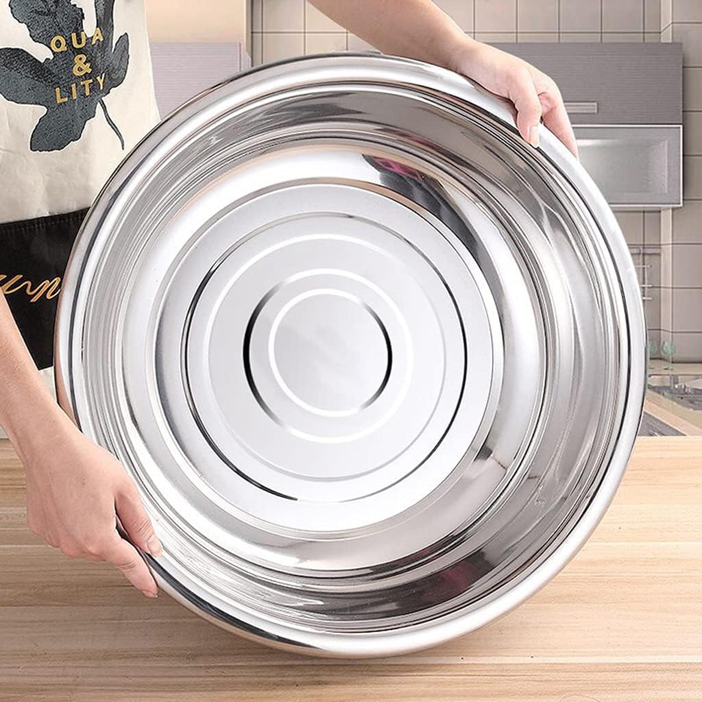 Soup basin Kitchen Home Stainless Steel Pot Round Wash Dish Pots Seasoning Baking