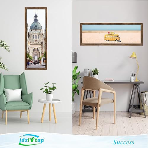 Vista 207 de Marco gris rústico de 18 x 24 pulgadas, marco para póster de 18 x 24 pulgadas, color gris envejecido, grande, retro, natural, 24 x 18 pulgadas