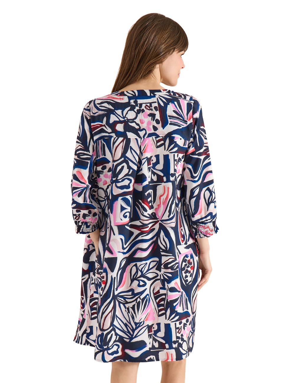 Cecil Damen 1409312 Knielanges Kleid mit grafischem Muster (1er Pack)