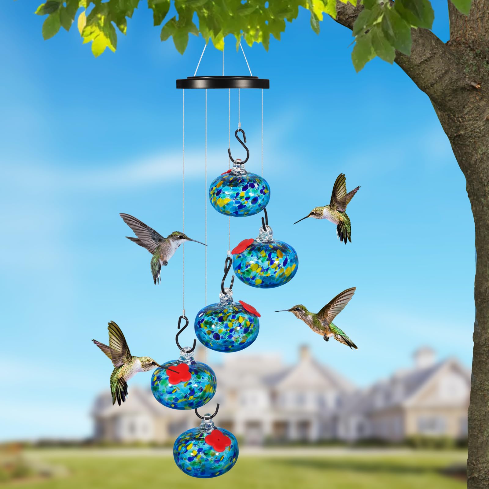Comedero para pájaros para colgar al aire libre con taza de agua, comedero de metal para pájaros silvestres para farol de jardín, faroles de decoración de cardenales, como regalo para mamá, abuela y