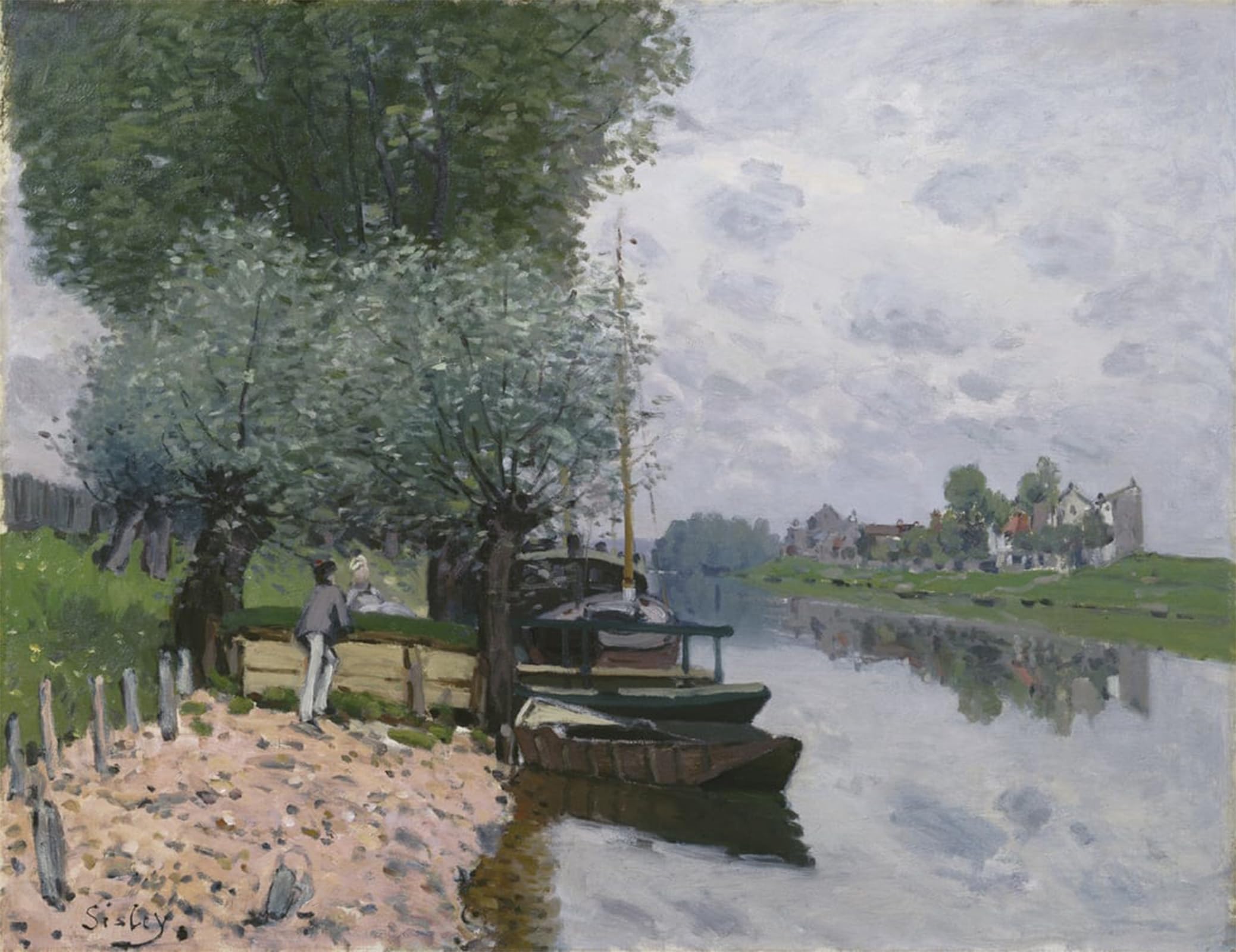 Impression d'art mural La Seine à Bougival Alfred Sisley de qualité - 5
