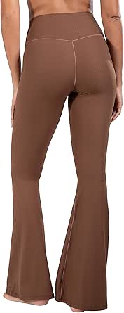 Sunzel Flare Leggings, Crossover Yoga Pants With Tummy Control, High