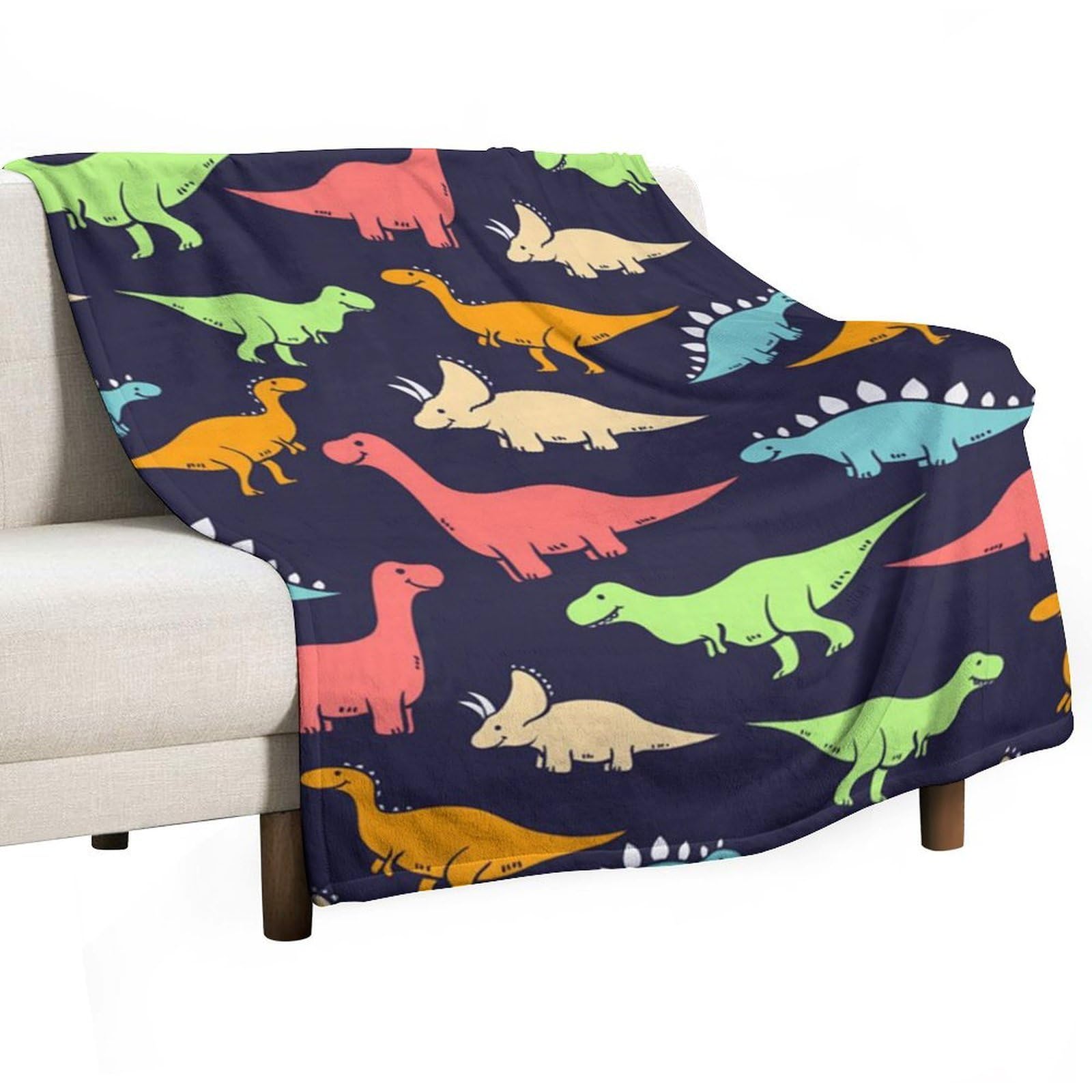 MHYRAC Flannel Blanket, Monster Dinosaur Throw Blanket for Couch Sofa Bed Office, Soft And Comfortable Without Pilling