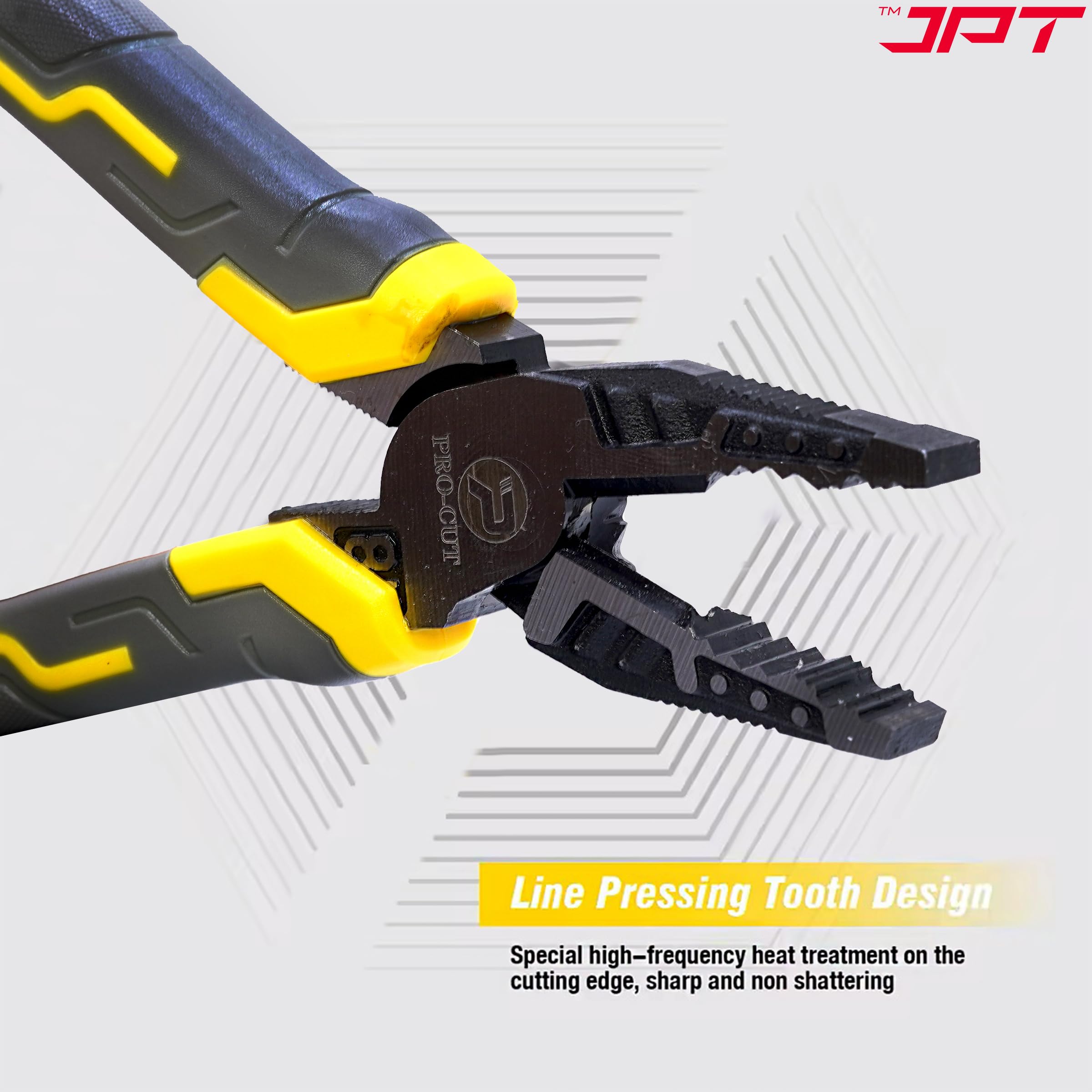 JPT Pro cut Heavy Duty 8-Inch High-Leverage Side Cutting Pliers for Twisting, Clamping Screws, and Cutting Soft Metals like Copper and Aluminum 3