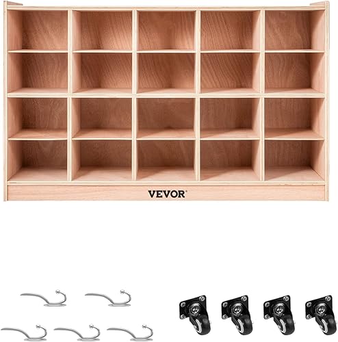 Vista 17 de Happybuy Cubbies de 8 secciones para aulas, armario de almacenamiento de cubículos, cubos de aula, gabinete de almacenamiento de compartimentos