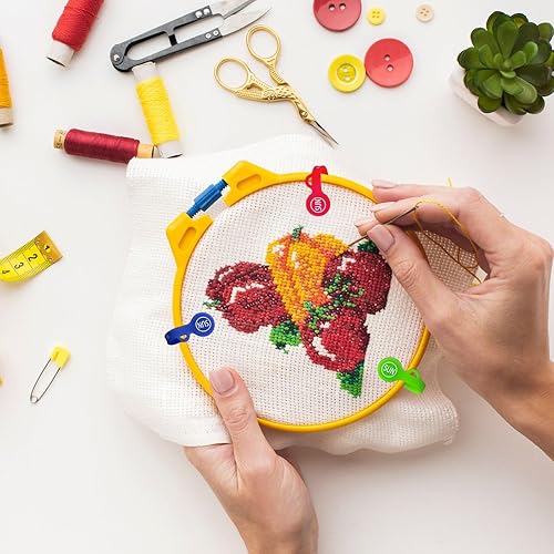 Miniatura 7 de SUNFICON Clips magnéticos para cables, organizadores de cables, paquete de 7 unidades, con diseño de arco iris, marcapáginas, pizarra blanca, tablón