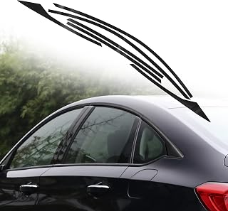 Car Window Edge Vinyl Stickers Compatible with Honda Accord Sedan 2018 2019 2020 2021 2022 Auto Window Cover Strip Trim Accessories (Glossy Black)