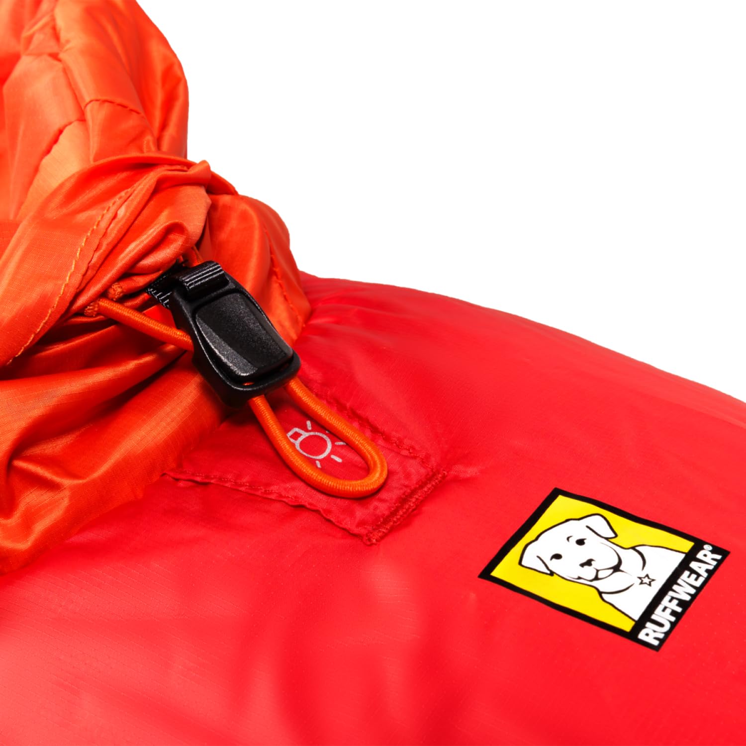 RUFFWEAR Palisades - Poncho de dormir, saco de dormir para perro, abrigo para perro pequeño, chaqueta ligera para mascotas para acampar e invierno, grosella roja, talla S