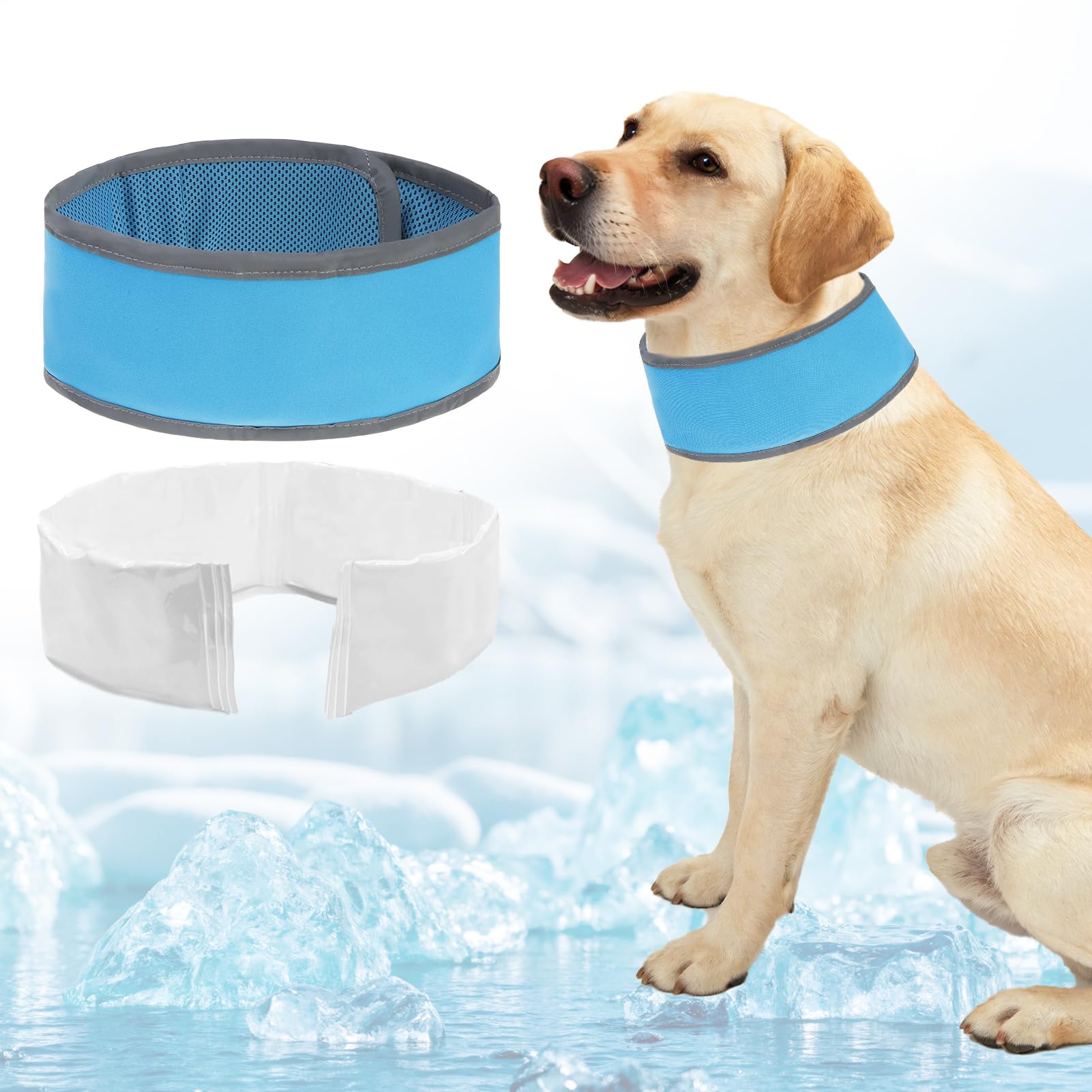 PUPTECK Reflective Dog Cooling Bandana
