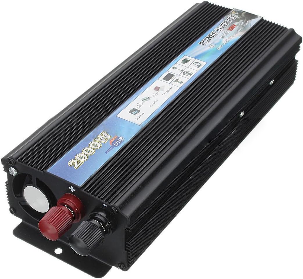 Power Inverter - XUYUAN 2000W Car Vehicle USB DC 24V to AC 220V Power Inverter Adapter Converter