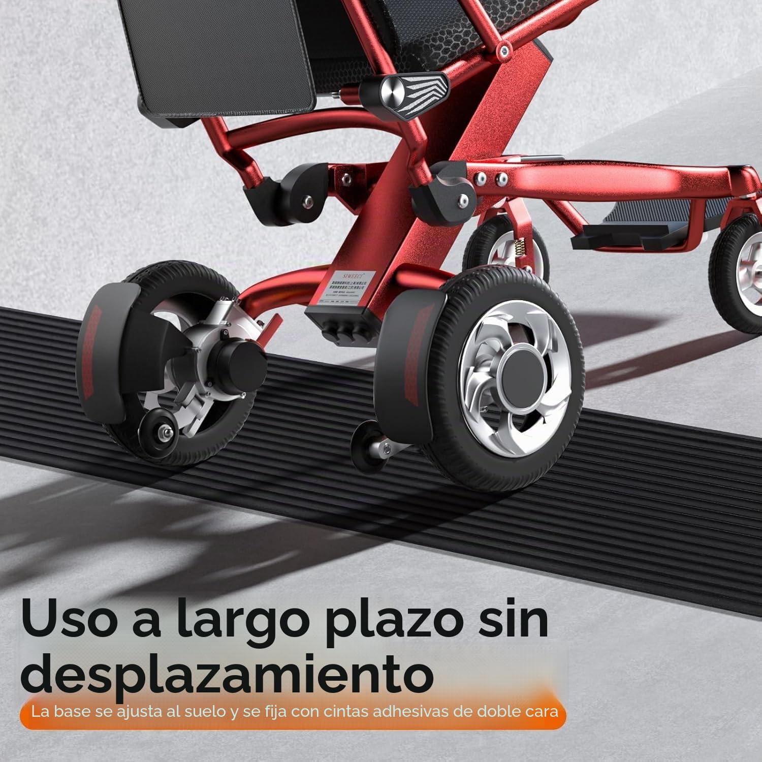 Rampa de umbral de 2,5 cm de inclinación de Goma Antideslizante para Puertas, calzadas, baños, pedestales elevados para sillas de Ruedas, Scooters, andadores y sillas de Ruedas (2,5cm elevar)