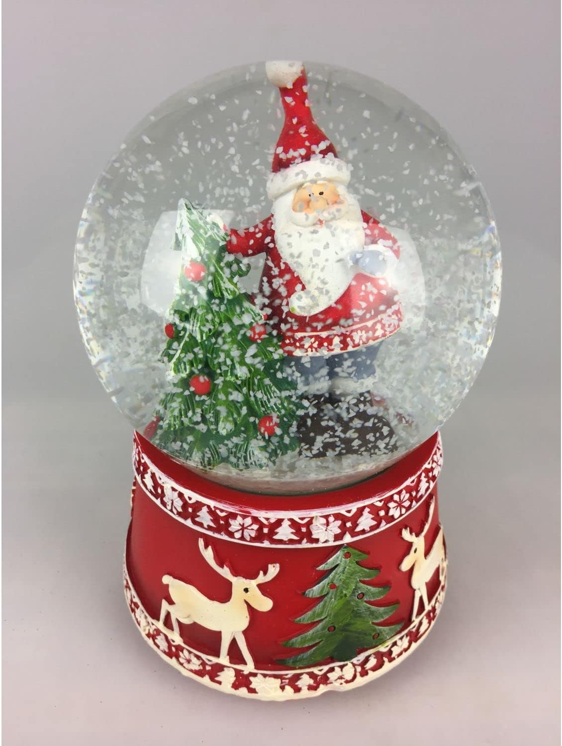 MusicBox Kingdom 53085 Snow Globe Scandinavian Design Santa