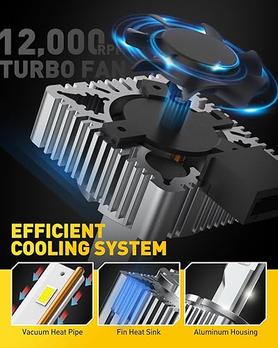 Miniatura 4 de AUXITO D3S D3R LED Headlight Bulbs, 24000Lumens 120W 6000K White 500% Brightness, High and Low Beam Xenon HID Replacement Lights, Plug and Play,