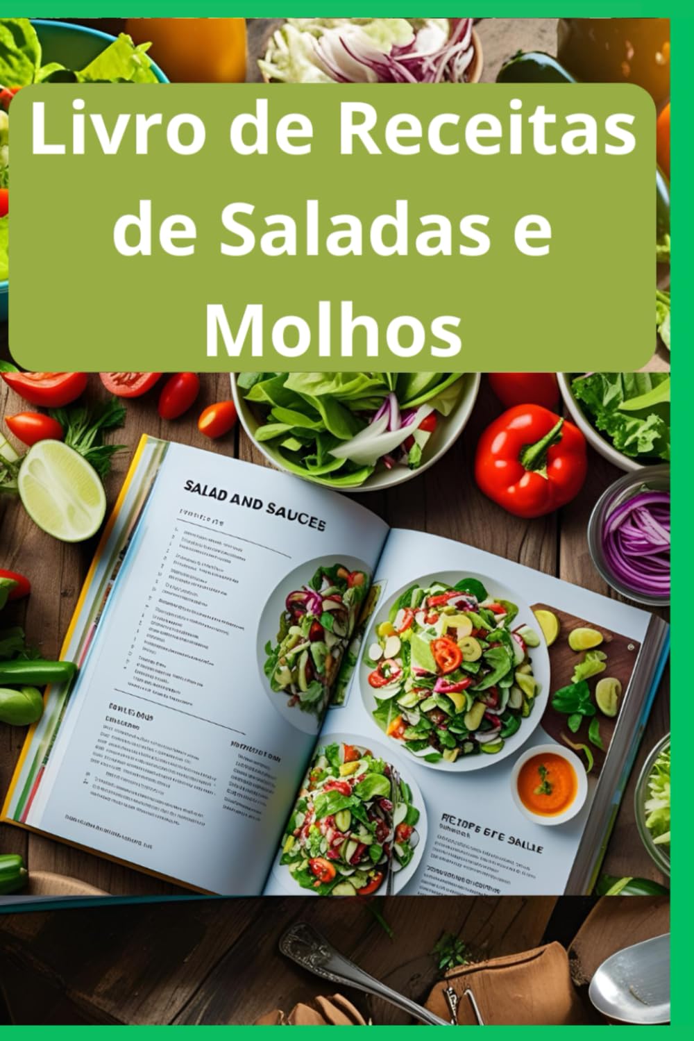Livro de Receitas de Saladas e Molhos: As Melhores Receitas de Saladas e Molhos: São Mais de 300 Receitas de Saladas e Molhos Para Você Fazer Em Casa