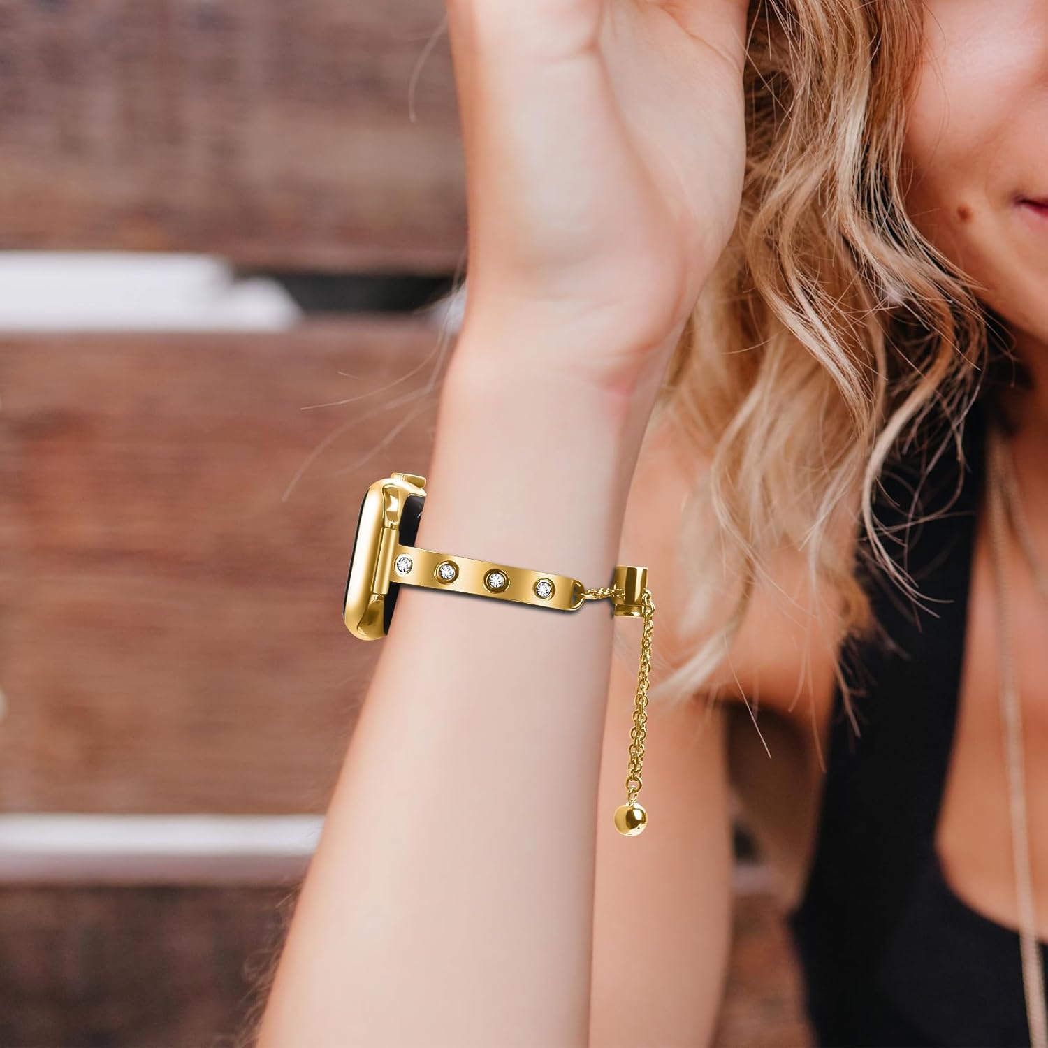 YouthRun Stainless Steel Band Compatible with Apple Watch 38mm 40mm 41mm 42mm 44mm 45mm 46mm 49mm Pretty Luxury Strap with Sparkle Diamond, Dressy iWatch Bracelet, Bling Thin Band for Women - Image 7