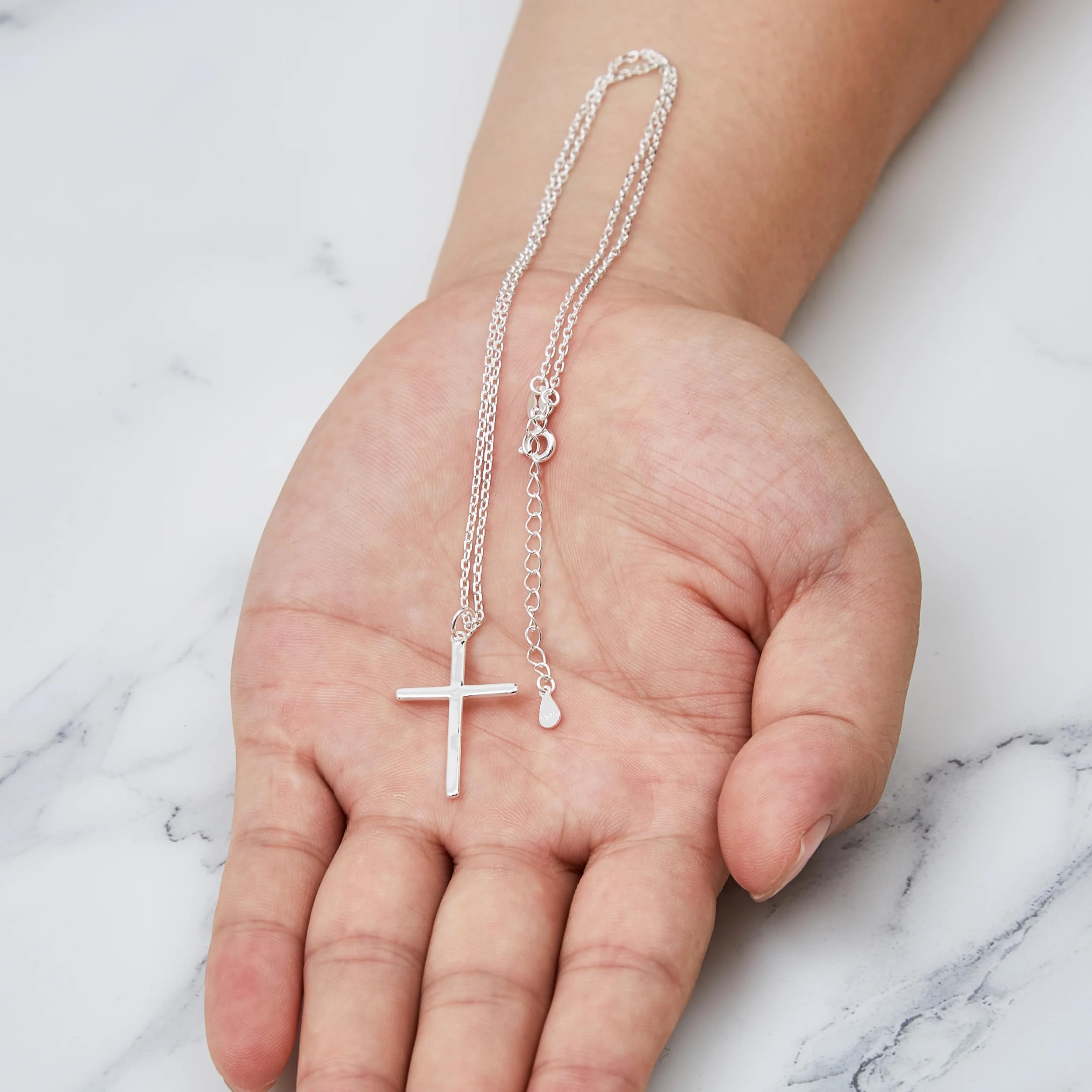 Kreuz Halskette,Kreuz Anhänger,Sterling Silber Kreuz Anhänger Halskette