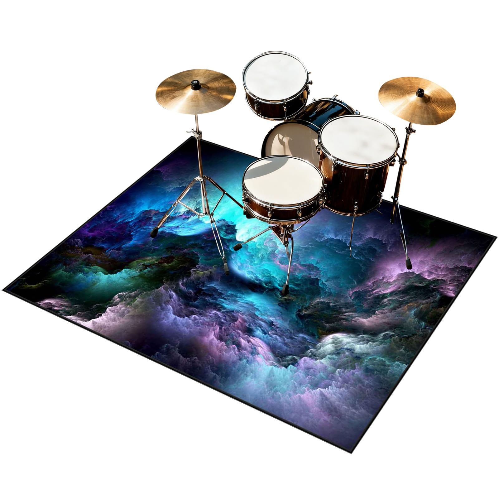 Tappetino Insonorizzato Batteria Drum Tappetino per Batteria e Percussioni Tappeto a Tamburo Tappeto per Batteria Elettrica Tappeto per Batteria Acustica Tappeto Antiscivolo Batteria 230 x 180 cm