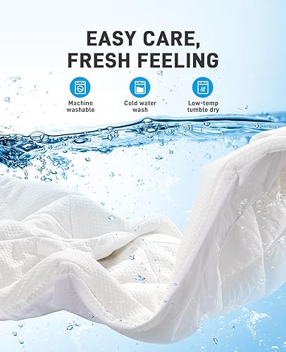 Miniatura 7 de PERLECARE Cubrecolchón King de doble capa de 4 pulgadas para aliviar la presión, espuma viscoelástica de gel con canaletas de enfriamiento de 2.5