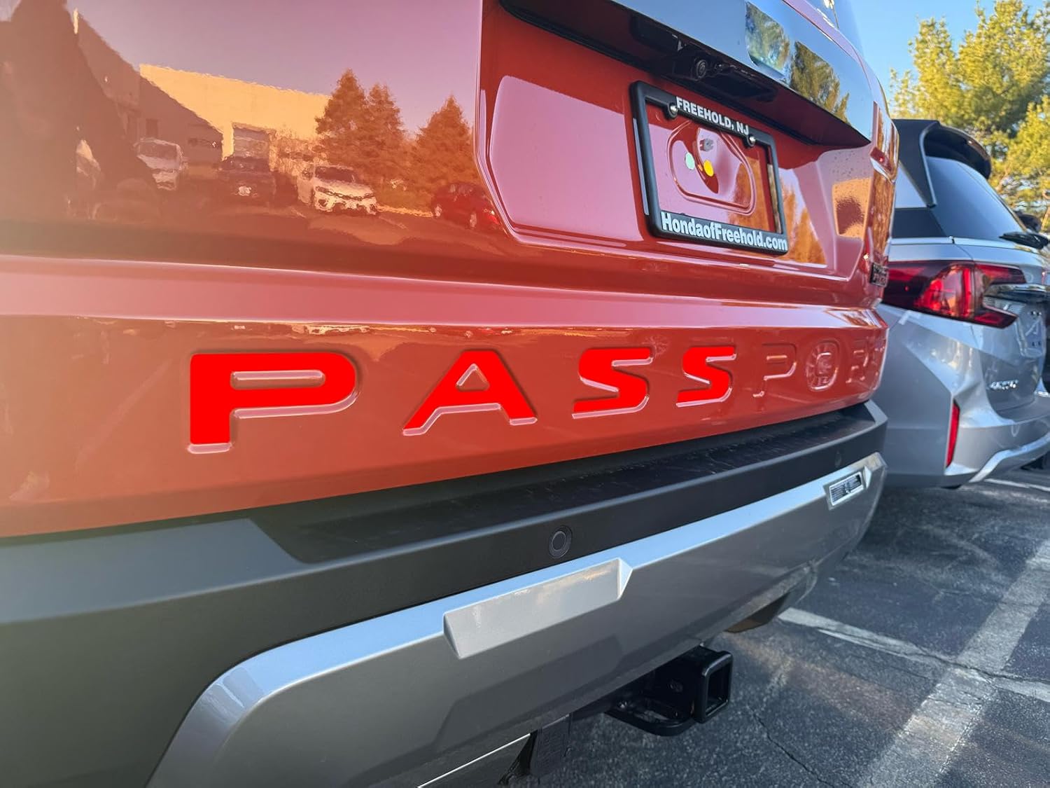 Rear Inserts Tailgate Letters Compatible with 2025 2026 Passport Models, 3D Raised & Strong Adhesive Abs Plastic Rear Emblems Decals Letters, NOT Thin Decals- Orange