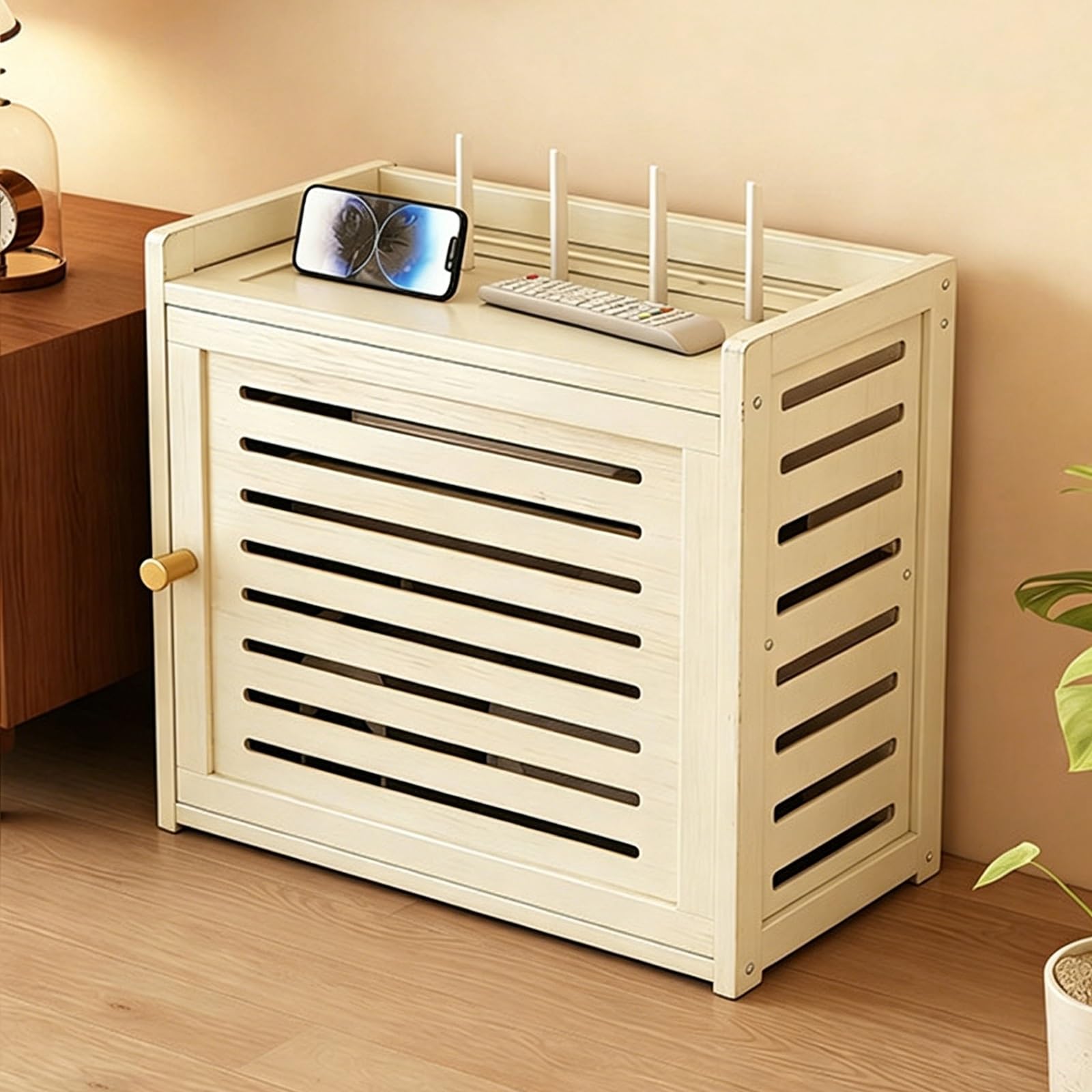 Caja WiFi oculta transpirable para solucionar el caos de cables en casa