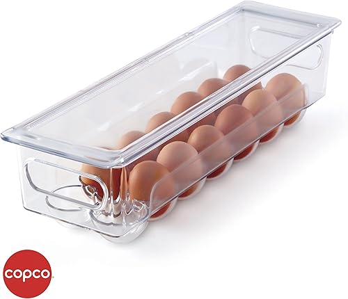 Miniatura 4 de Copco Cubo para nevera de huevos, 16.5 x 4.7 x 4.2 pulgadas, transparente