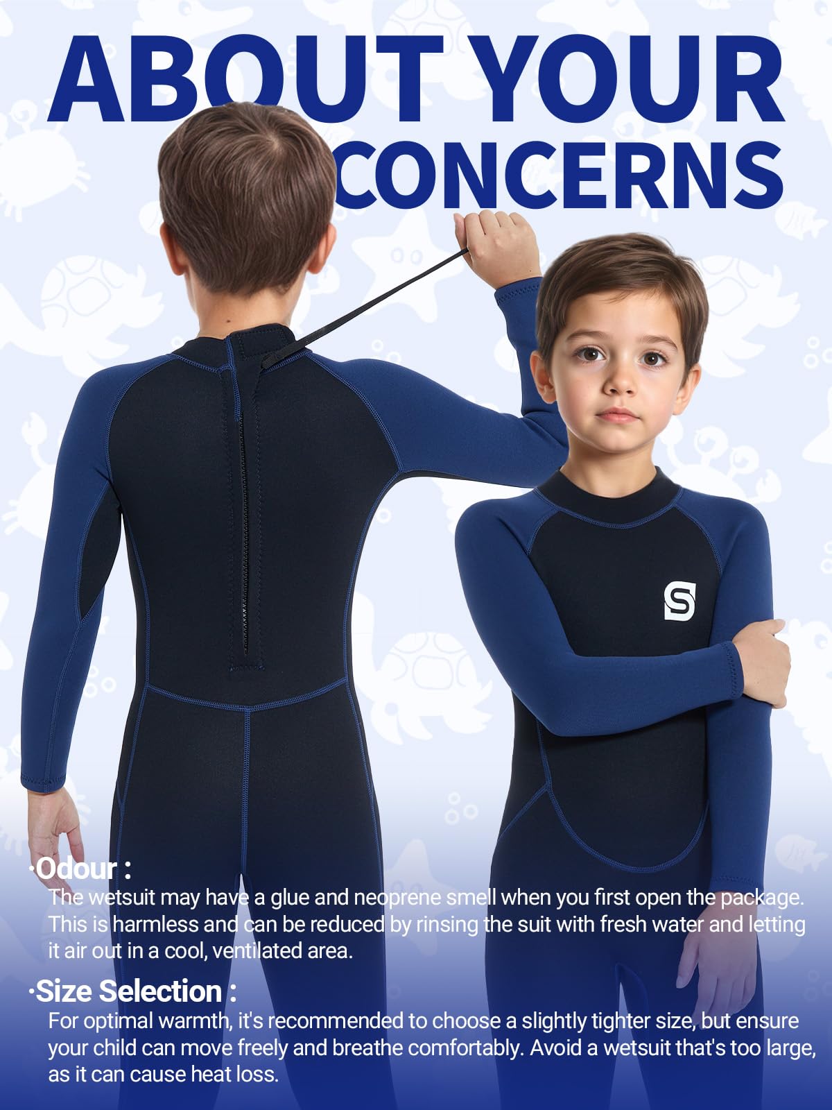 Traje de neopreno para niños y niñas, 2.5 mm con protección UV50+, mantiene el calor, suave y elástico, para natación, esnórquel y surf