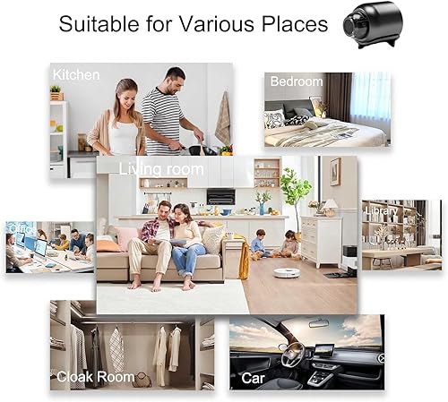 Miniatura 6 de Discreta HD 1080P WiFi cámara espía oculta con visión remota  Detección de movimiento  Grabación de video - Protege tu hogar y oficina en interiores