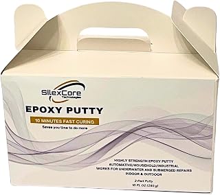Epoxy Putty, 10-Minutes Super Fast Cure, Underwater & Above 2-in-1 Epoxy Repair, 2-Parts, Heavy-Duty Filler & Adhesive for Metal, Wood, Tile, Plastic, Ceramic, Multi-Purpose Sculpting Clay (280g/10oz)