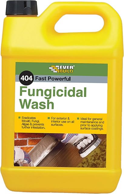 Everbuild EVBFUN5 404 Fast Powerful Fungicidal Wash, 5 Litre